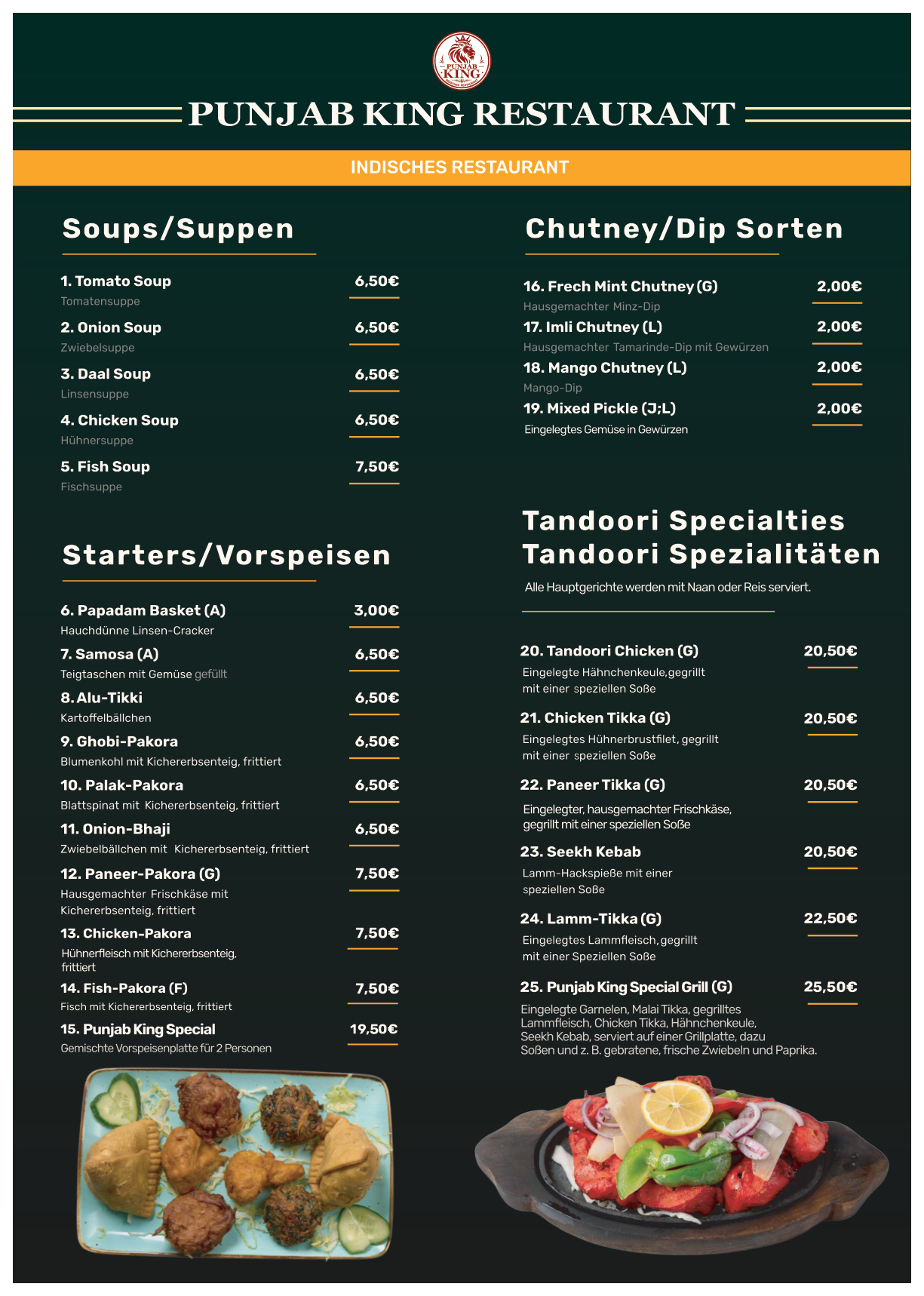 Menu Page 1